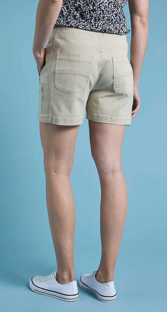 Weird Fish Womens 'Willoughby' Cotton Shorts - Stone