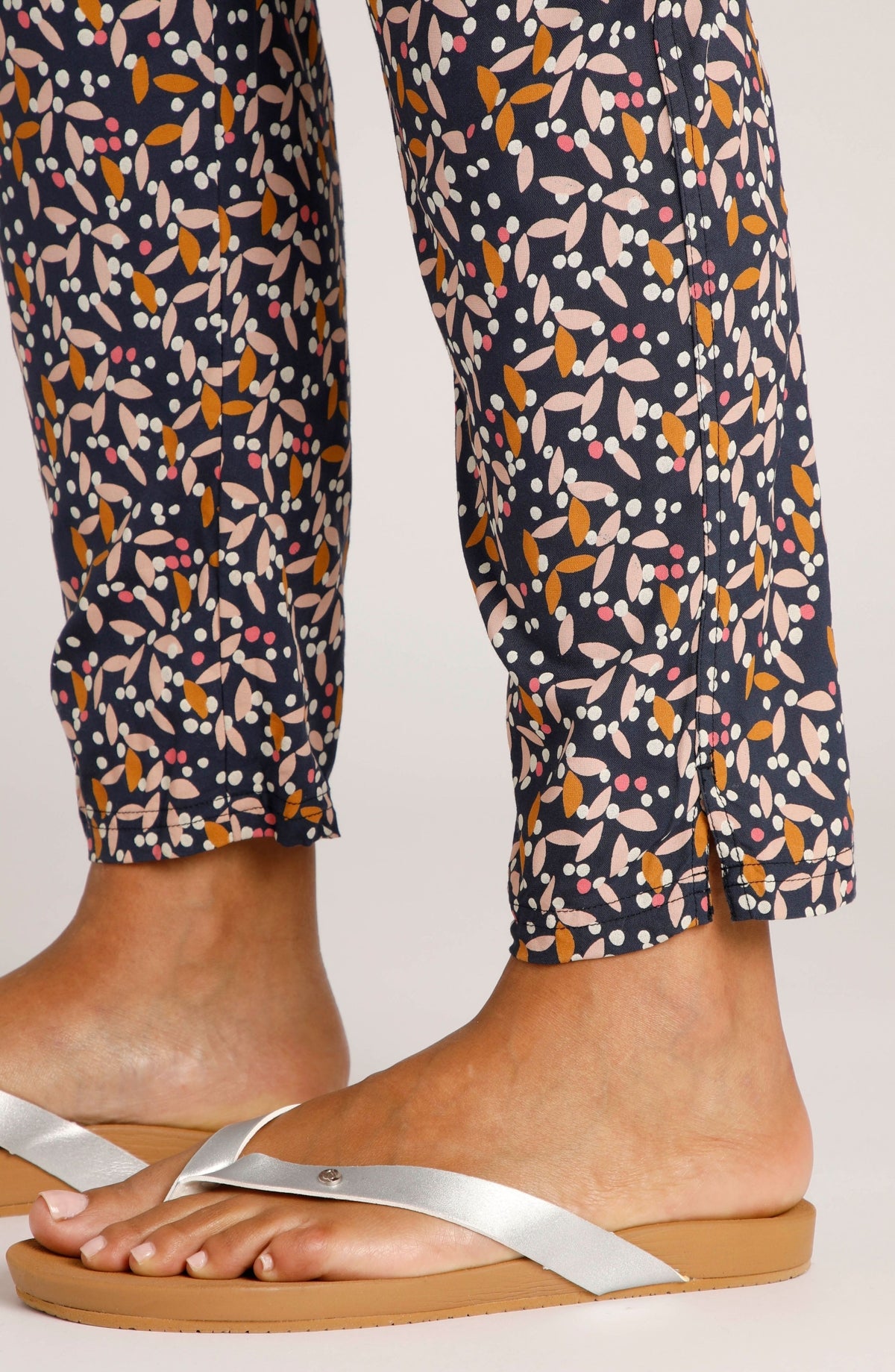 Weird Fish Womens 'Tinto' Printed Trousers - Dark Navy