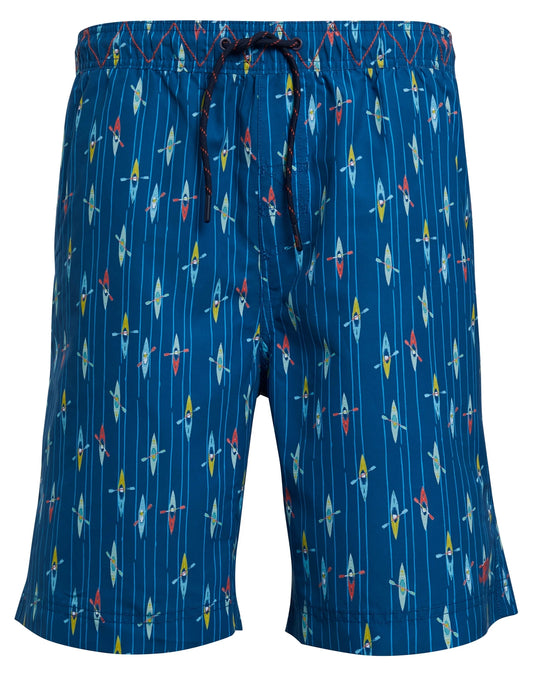 Weird Fish Mens 'Marina' Printed Board Shorts - Dark Blue