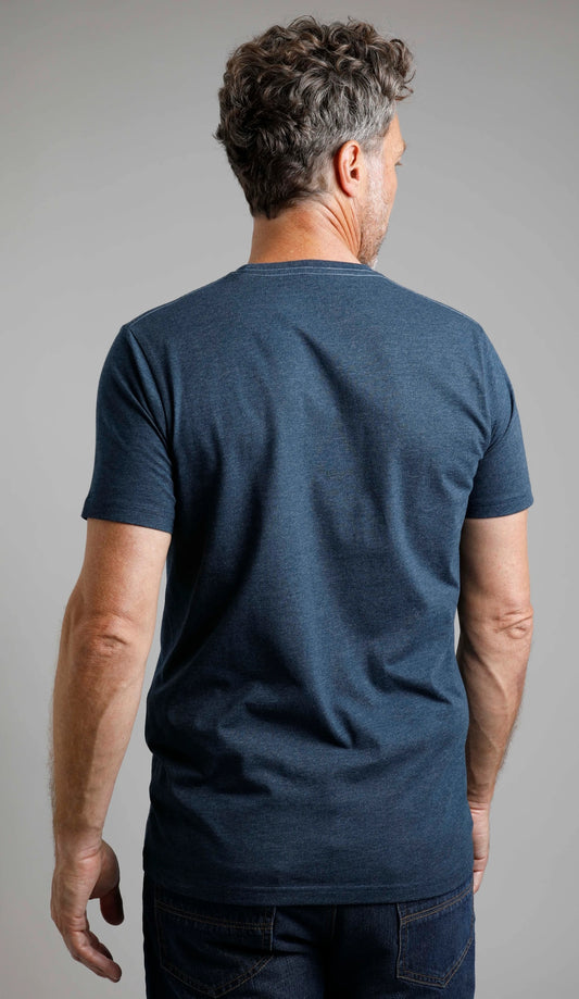 Weird Fish Mens 'Vista' Printed Tee - Navy
