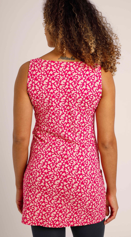 Weird Fish Womens 'Indus' Printed Jersey Tunic - Berry