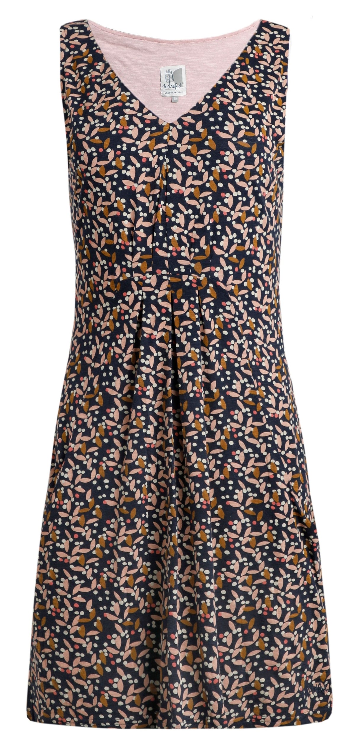 Weird Fish Womens 'Indus' Printed Jersey Tunic - Dark Navy