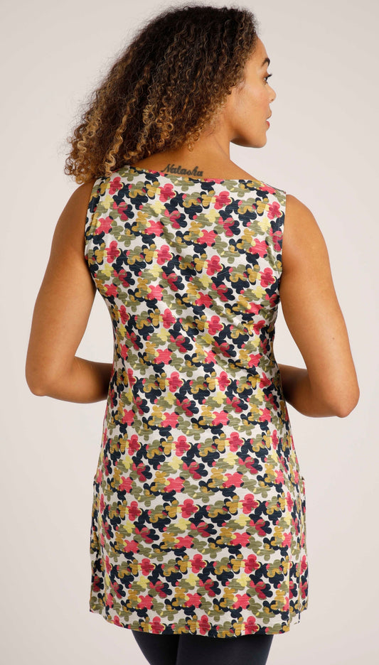 Weird Fish Womens 'Indus' Printed Jersey Tunic - Pearl Grey