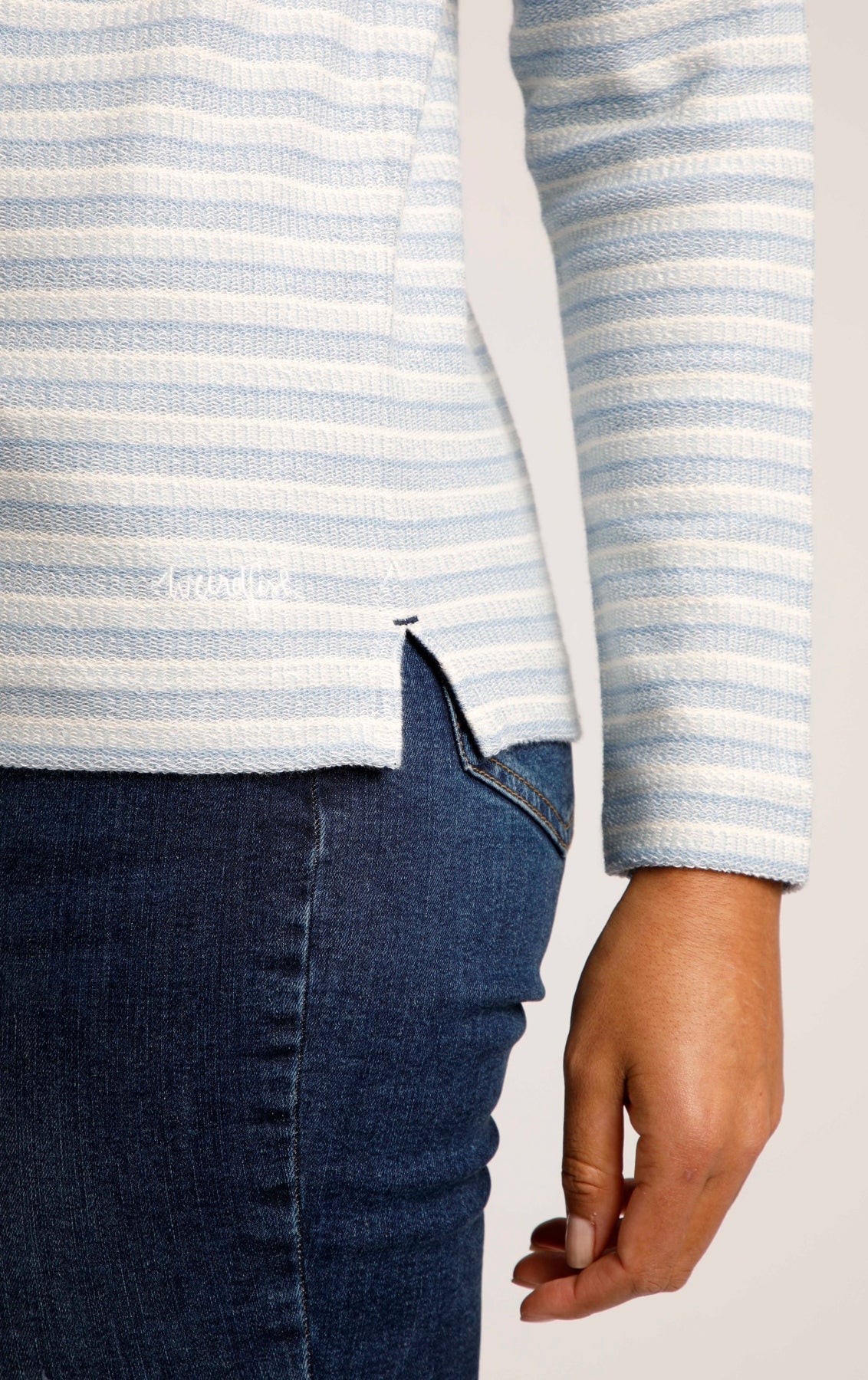 Weird Fish Womens 'Miara' Crew Neck Sweatshirt - Powder Blue