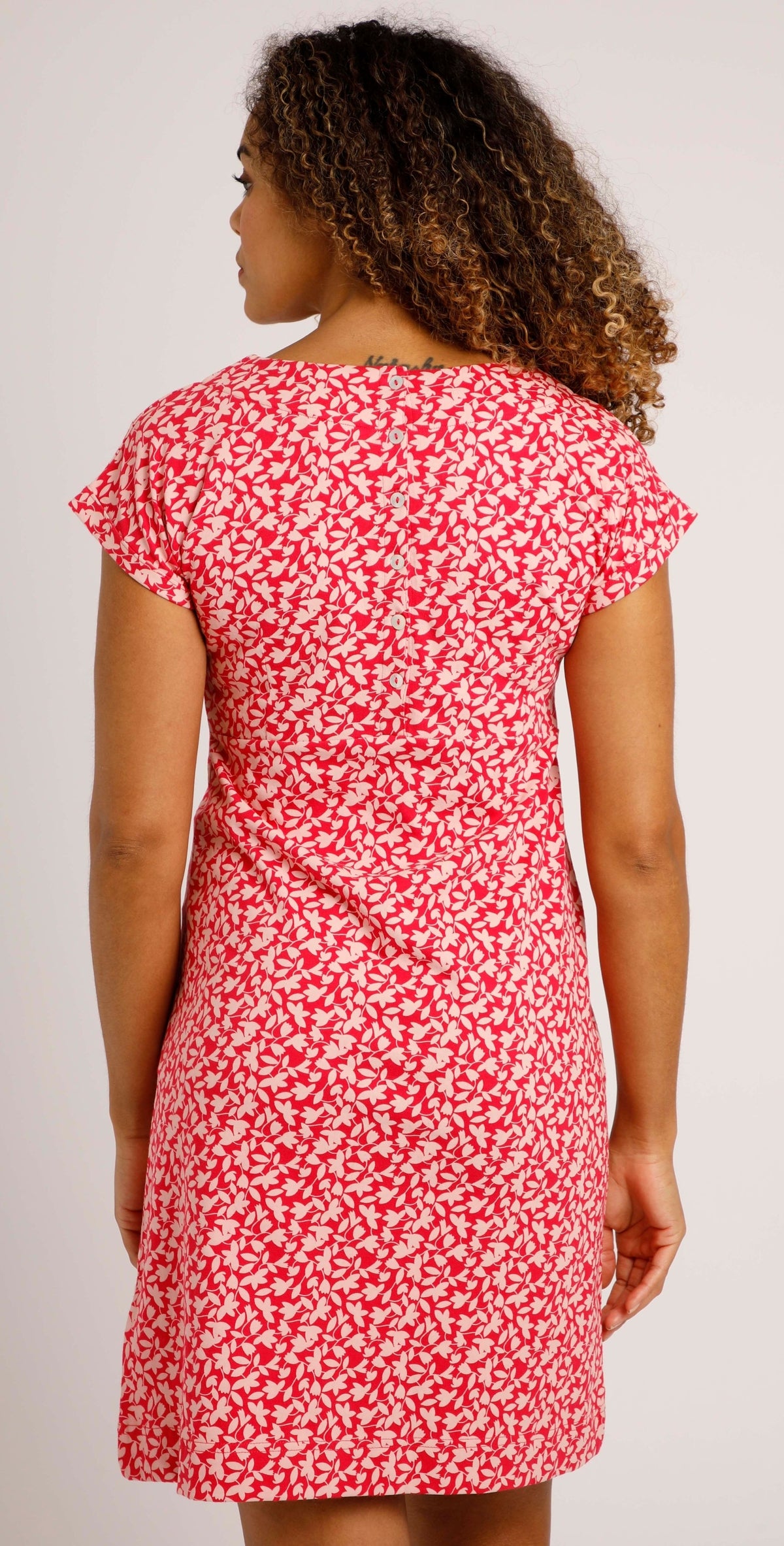 Weird Fish Womens 'Tallahassee' Printed Jersey Dress - Berry