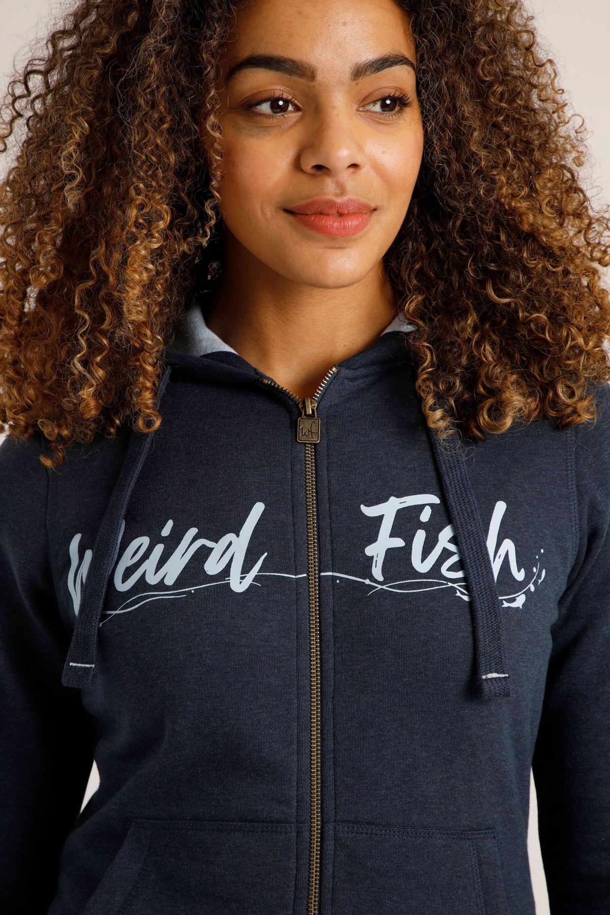 Weird Fish Womens 'Emiko' Full Zip Hoodie - Navy