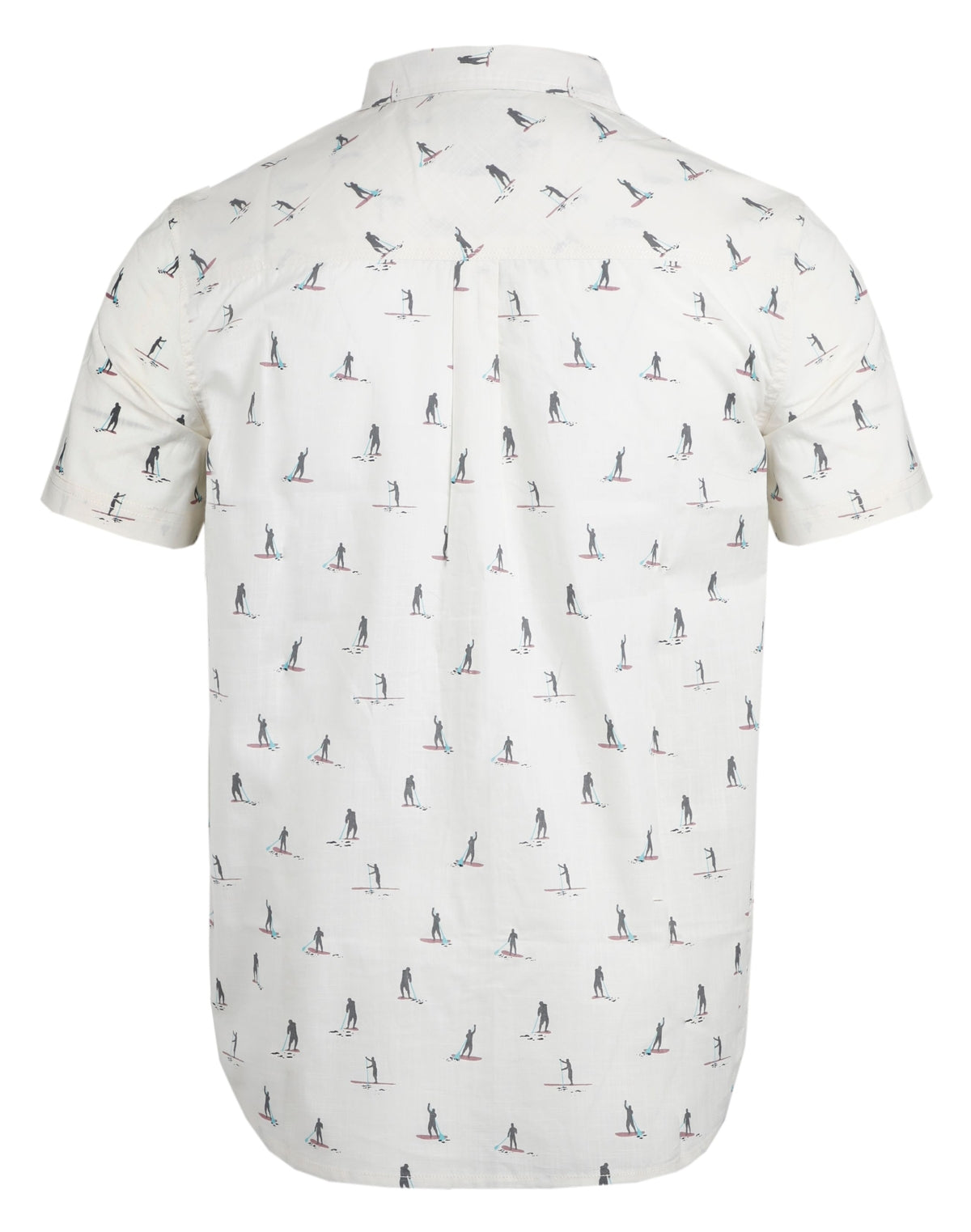Weird Fish Mens 'Monto' Paddleboarder Print Shirt - Dusty White