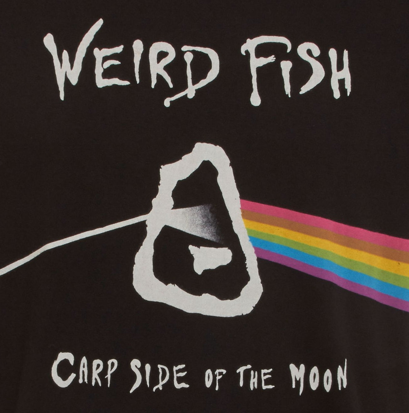 Weird Fish Mens Carp Side Printed Tee - Black