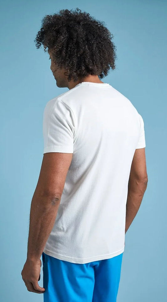 Weird Fish Mens 'Fish Anatomy' Print Tee - Dusty White