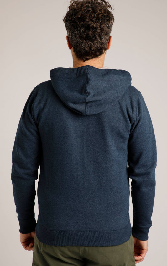 Weird Fish Mens 'Canberra' Full Zip Hoodie - Navy