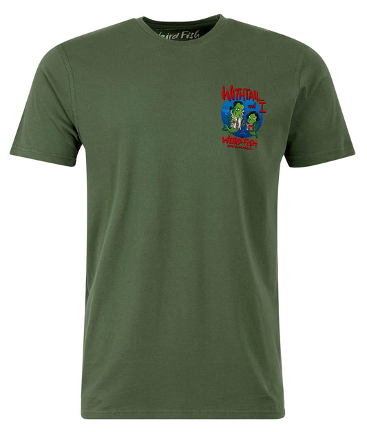 Weird Fish Mens 'Withtail and I' Printed Tee - Military Green
