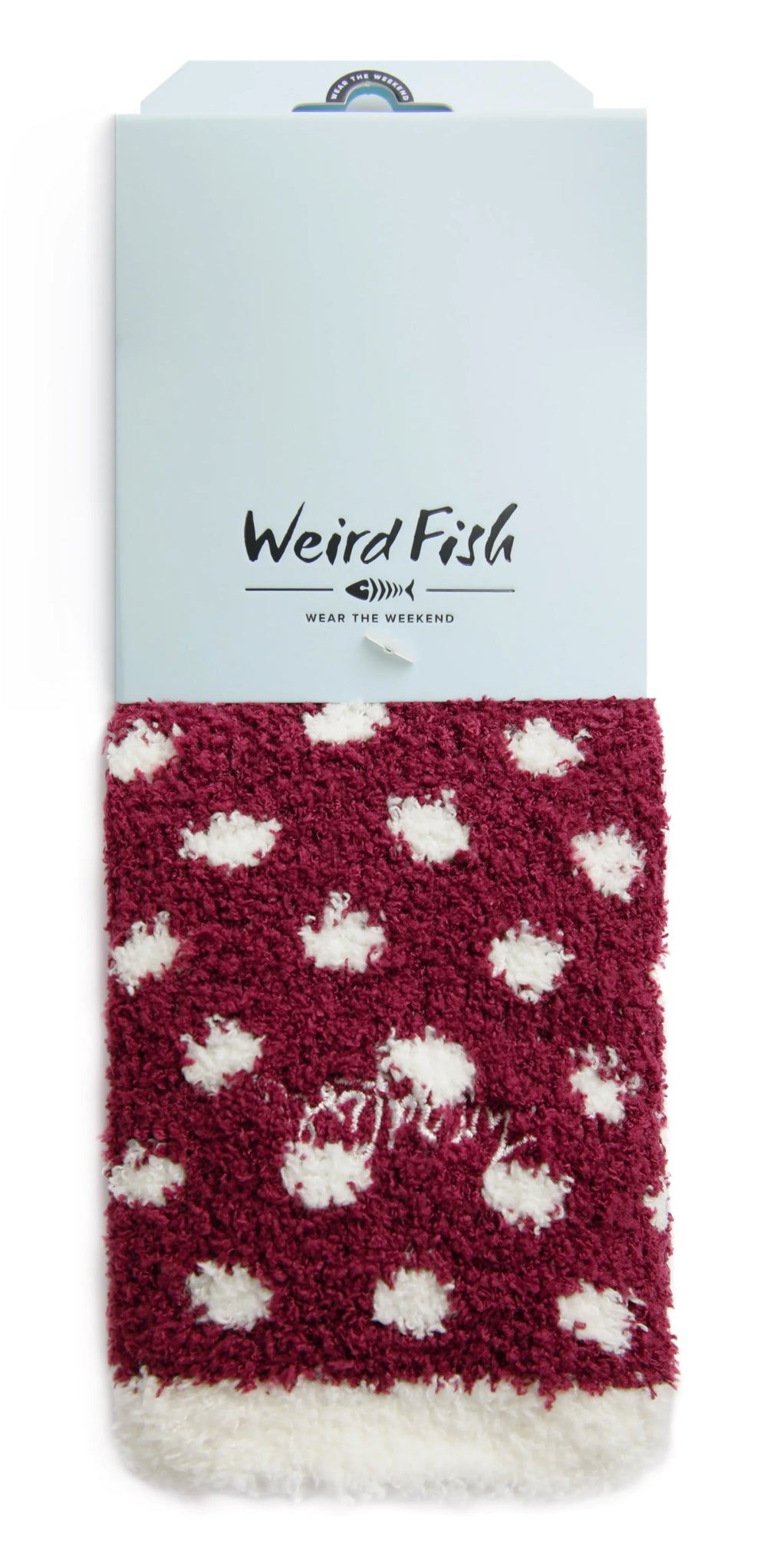 Weird Fish Womens 'Park' 2 Pack Fluffy Socks - Berry
