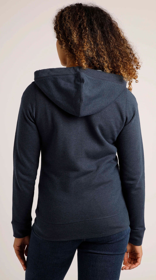 Weird Fish Womens 'Emiko' Full Zip Hoodie - Navy