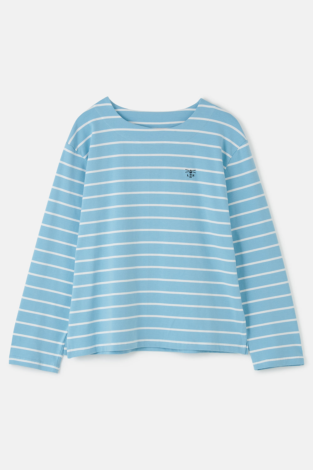 Lighthouse Womens Causeway II Long Sleeve Breton Top - Marine Blue Stripe