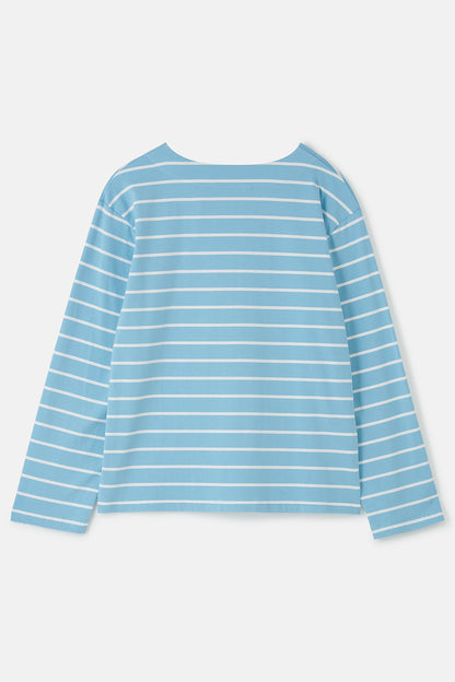 Lighthouse Womens Causeway II Long Sleeve Breton Top - Marine Blue Stripe