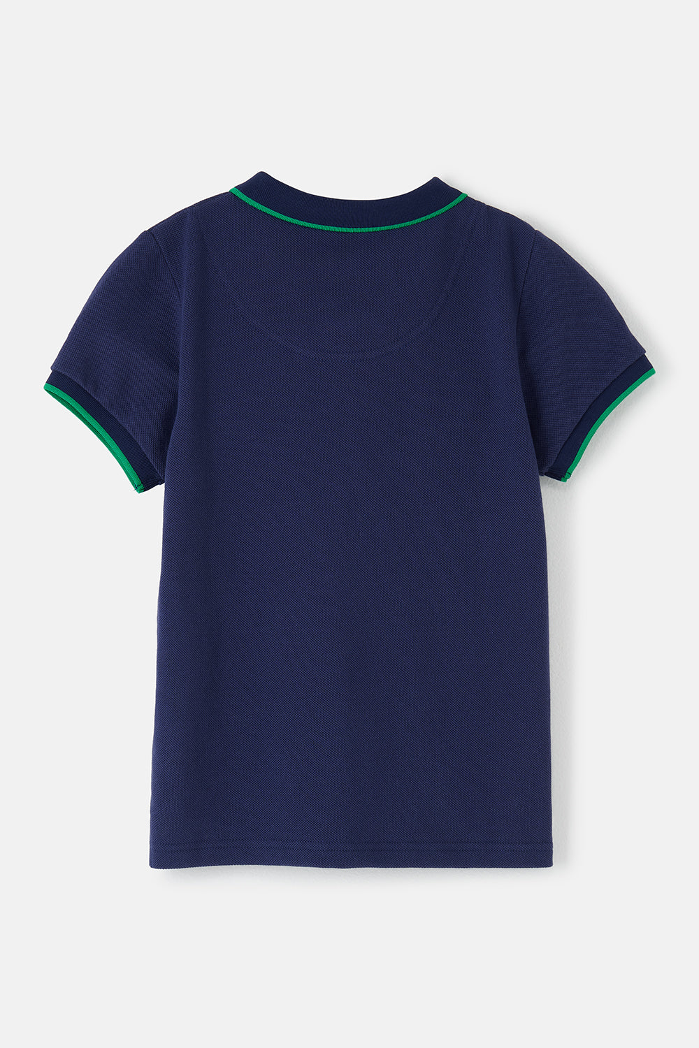Lighthouse Kids Pier Navy Short Sleeve Pique Polo Shirt - Green Tractor