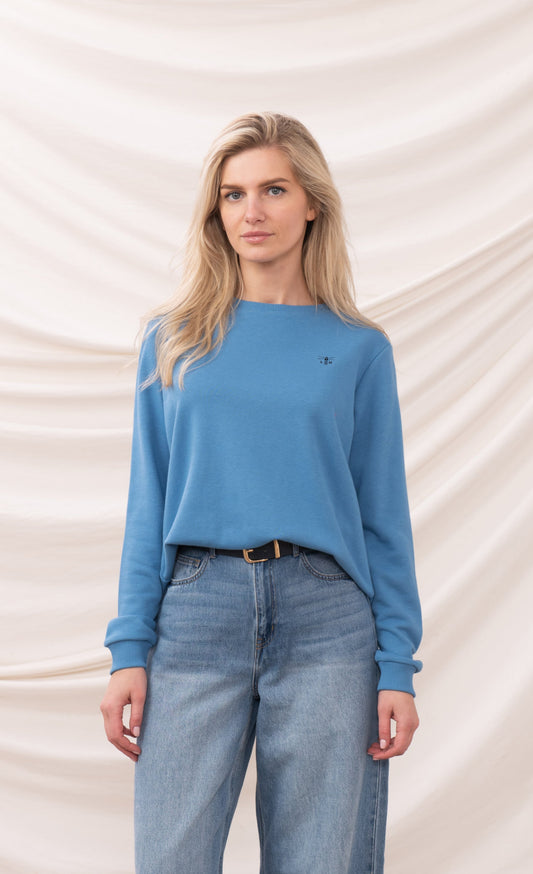 Lighthouse Womens Seaside Crew Neck Sweatshirt - Marine Blue
