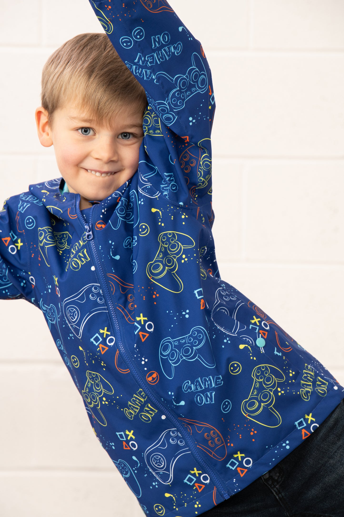 Lighthouse Kids Ethan Waterproof Jacket - Gaming Print
