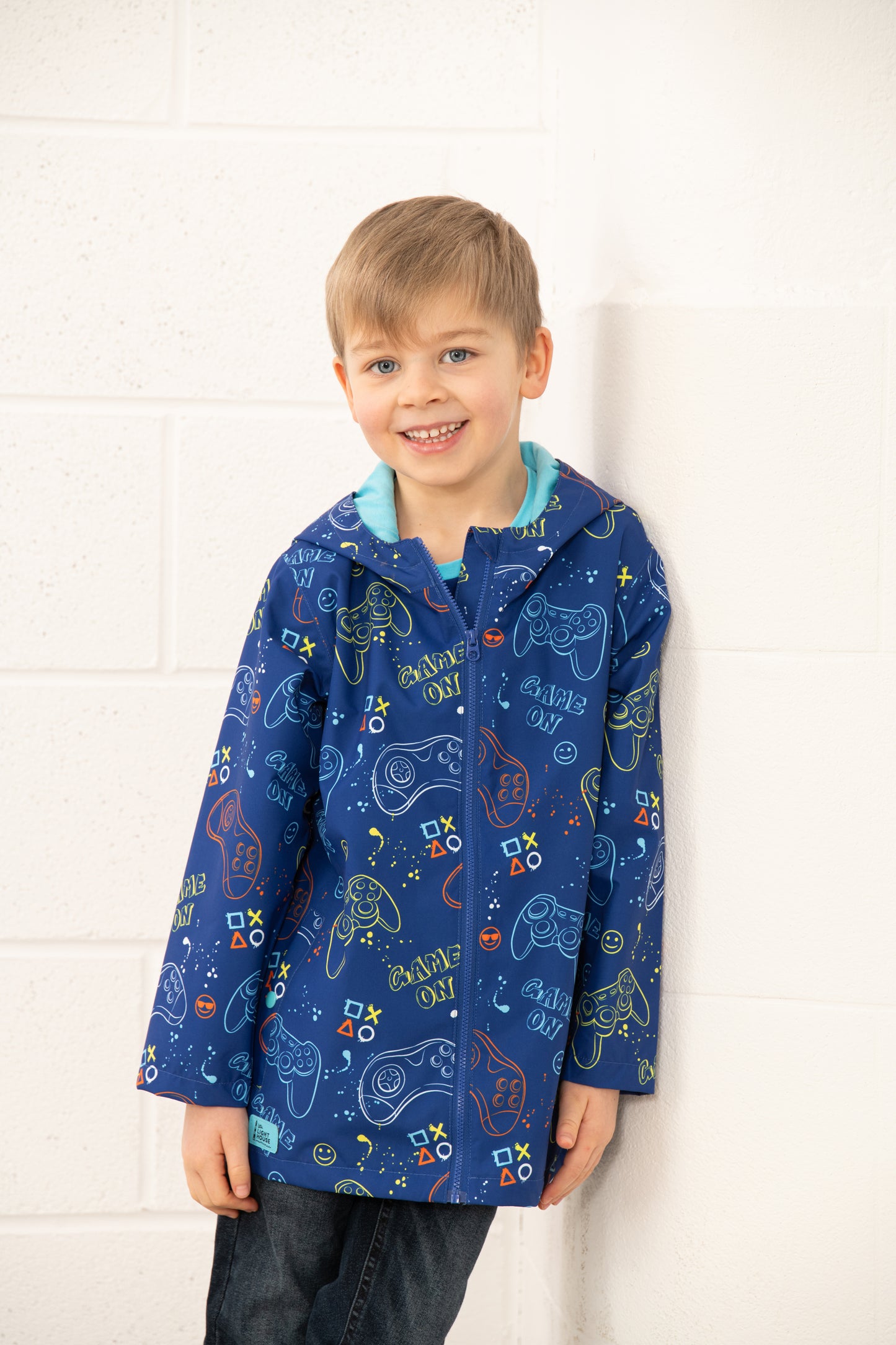 Lighthouse Kids Ethan Waterproof Jacket - Gaming Print