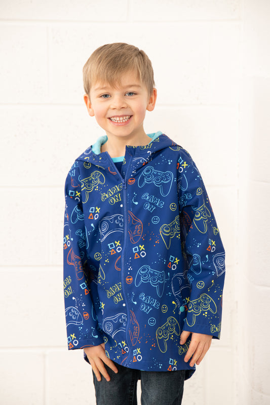Lighthouse Kids Ethan Waterproof Jacket - Gaming Print