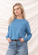 Lighthouse Womens Seaside Crew Neck Sweatshirt in Marine Blue
