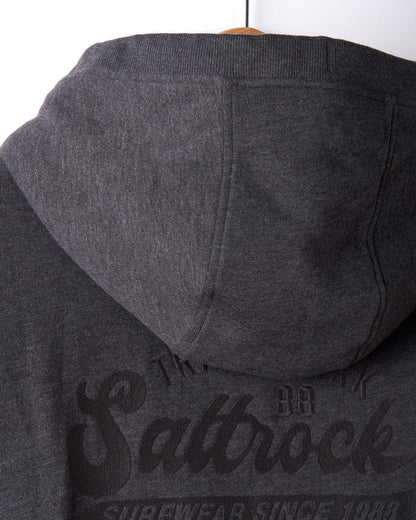 Saltrock Mens Home Run Stitch Sherpa Lined Hoodie - Dark Grey