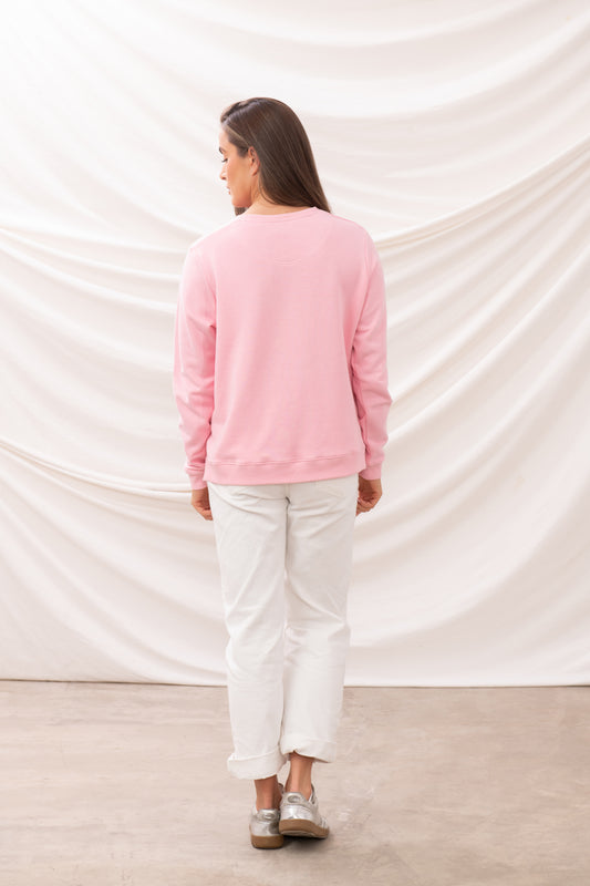 Lighthouse Womens Seaside Crew Neck Sweatshirt - Dusky Pink