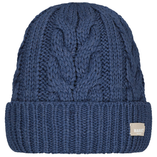 Barts Adults Zirani Knitted Beanie in Denim Blue