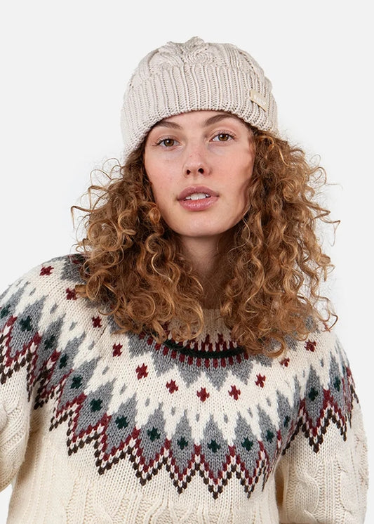 Barts Adults Zirani Knitted Beanie - Oyster