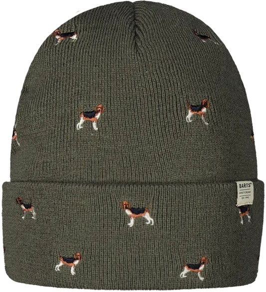 Barts Adults Vinson Dog Pattern Beanie - Green