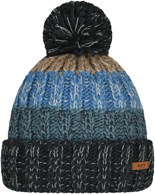 Barts Adults Wilhelm Striped Knitted Beanie - Navy