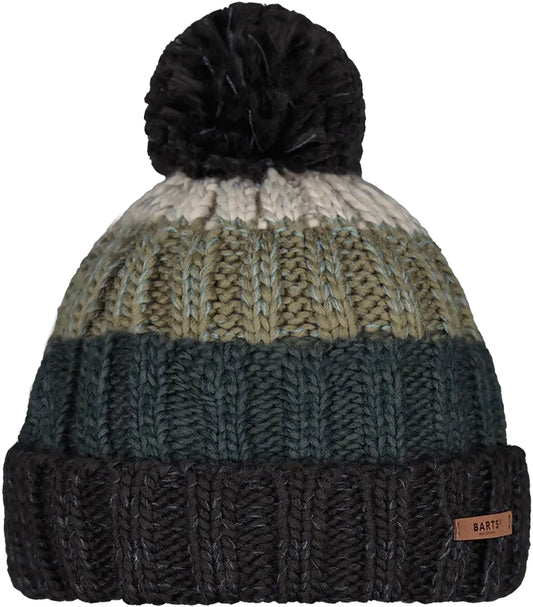 Barts Adults Wilhelm Striped Knitted Beanie - Cedar