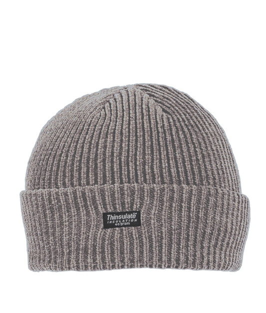 Boardmans Womens Chantelle Thinsulate Fleece Lined Beanie Hat - Grey / Beige
