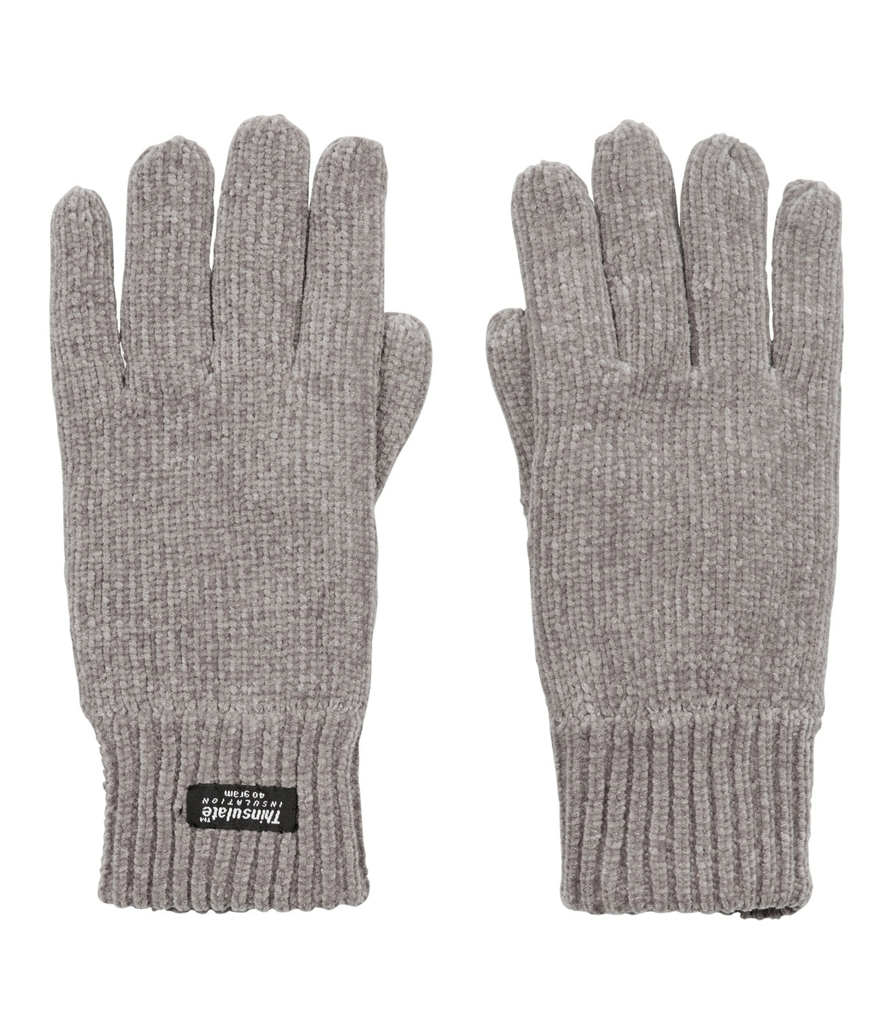 Boardmans Womens Chantelle Knitted Thinsulate Fleece Lined Gloves - Grey / Beige