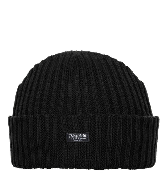 Boardmans Mens Danny Thinsulate Fleece Lined Beanie Hat - Black