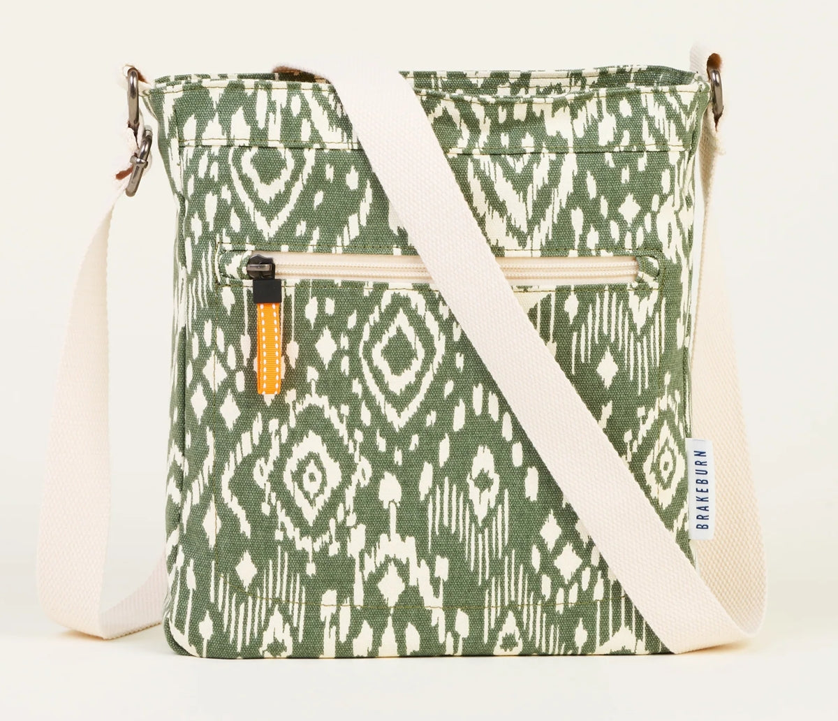 Brakeburn Ikat Mix Cross Body Bag - Khaki