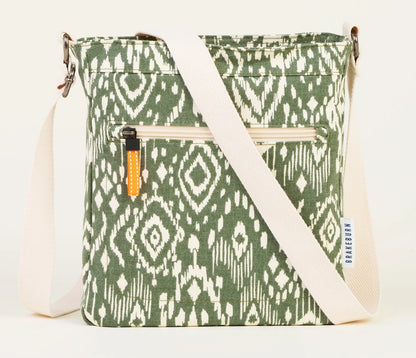 Brakeburn Ikat Mix Cross Body Bag - Khaki
