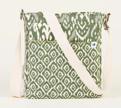 Brakeburn Ikat Mix Cross Body Bag - Khaki