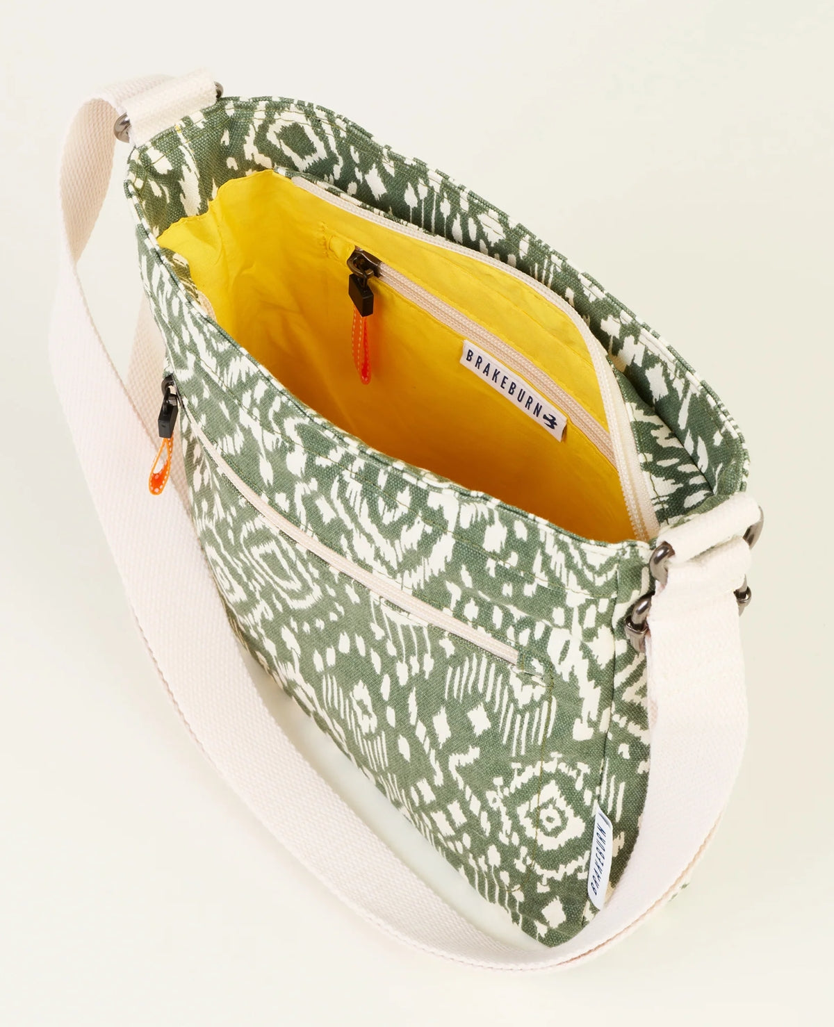 Brakeburn Ikat Mix Cross Body Bag - Khaki