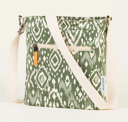 Brakeburn Ikat Mix Cross Body Bag - Khaki