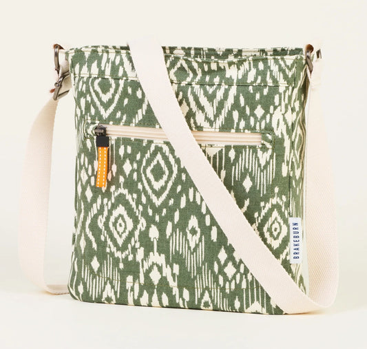 Brakeburn Ikat Mix Cross Body Bag - Khaki