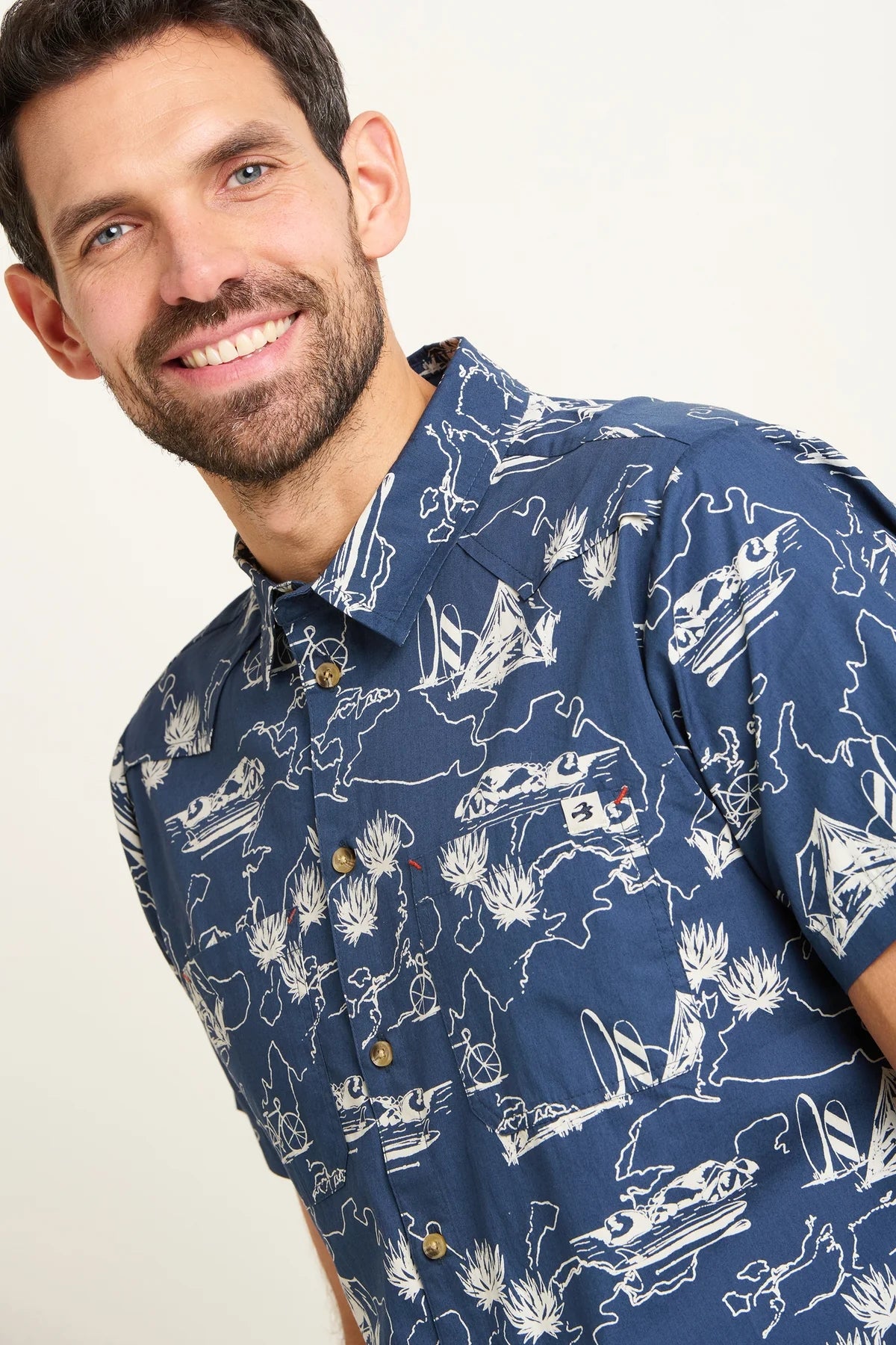 Brakeburn Mens Harbour Shirt - Navy