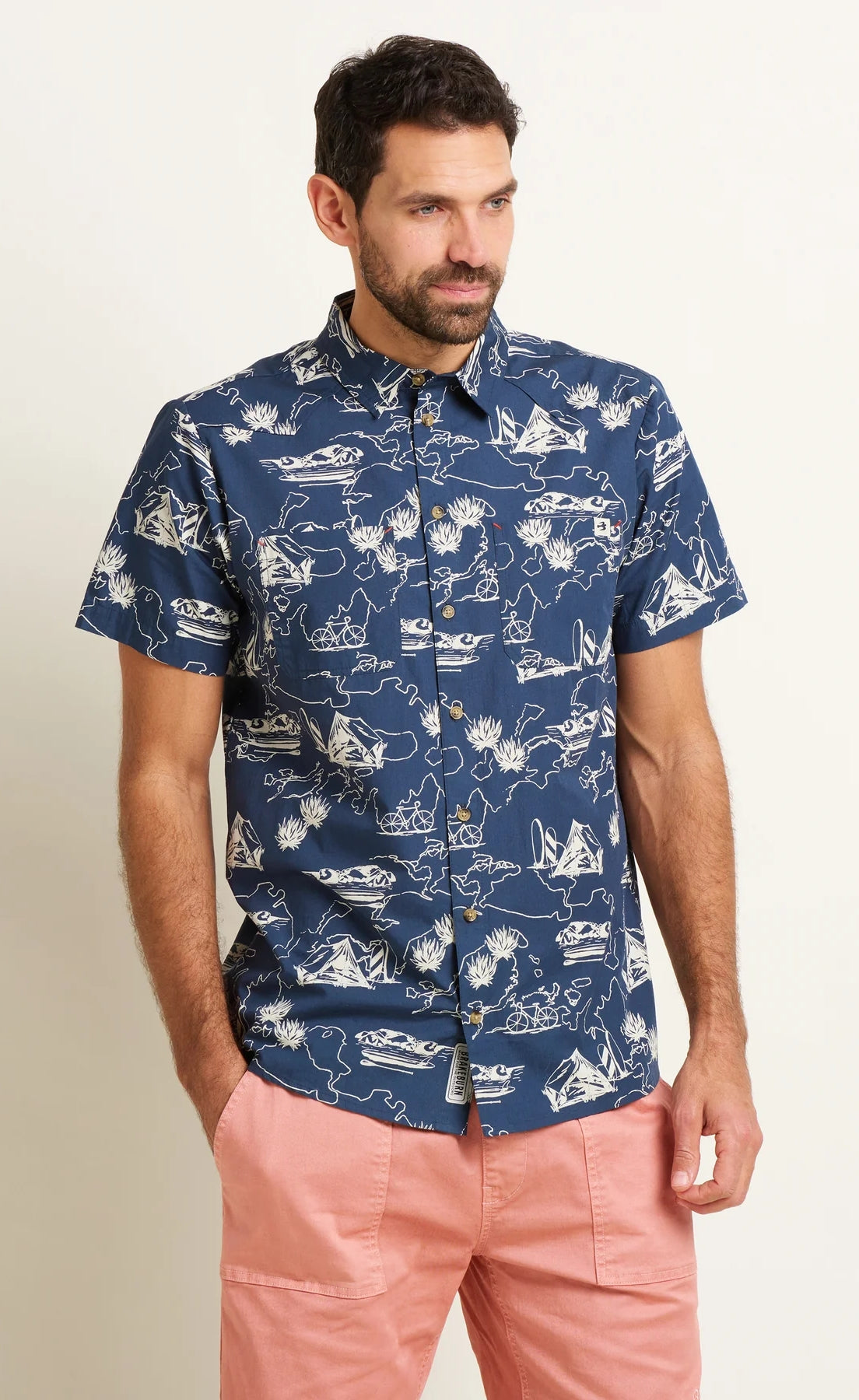 Brakeburn Mens Harbour Shirt - Navy