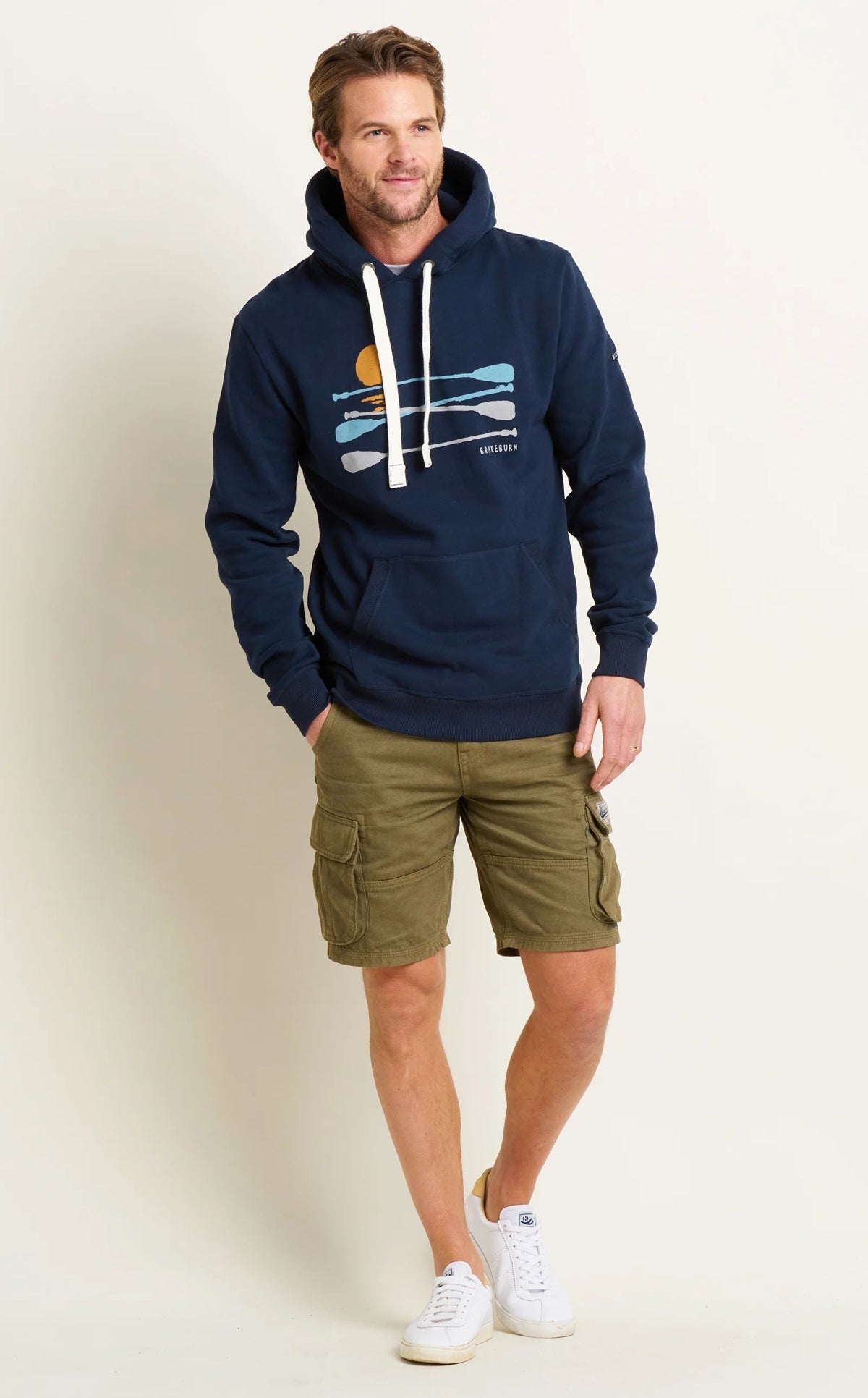 Brakeburn Mens Paddleboard Hoodie - Navy