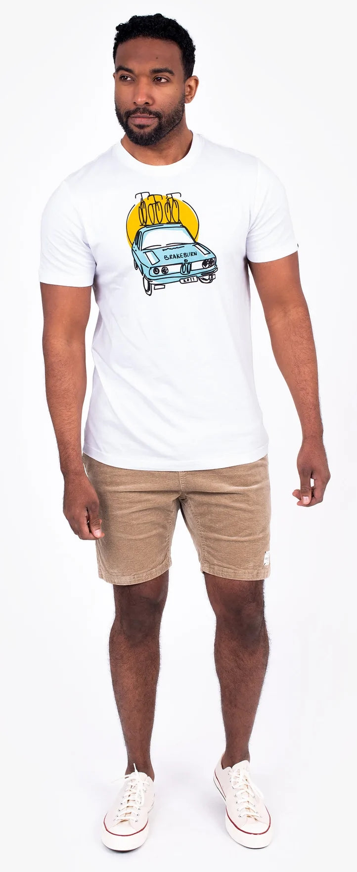 Brakeburn Mens Road Trip Tee - White