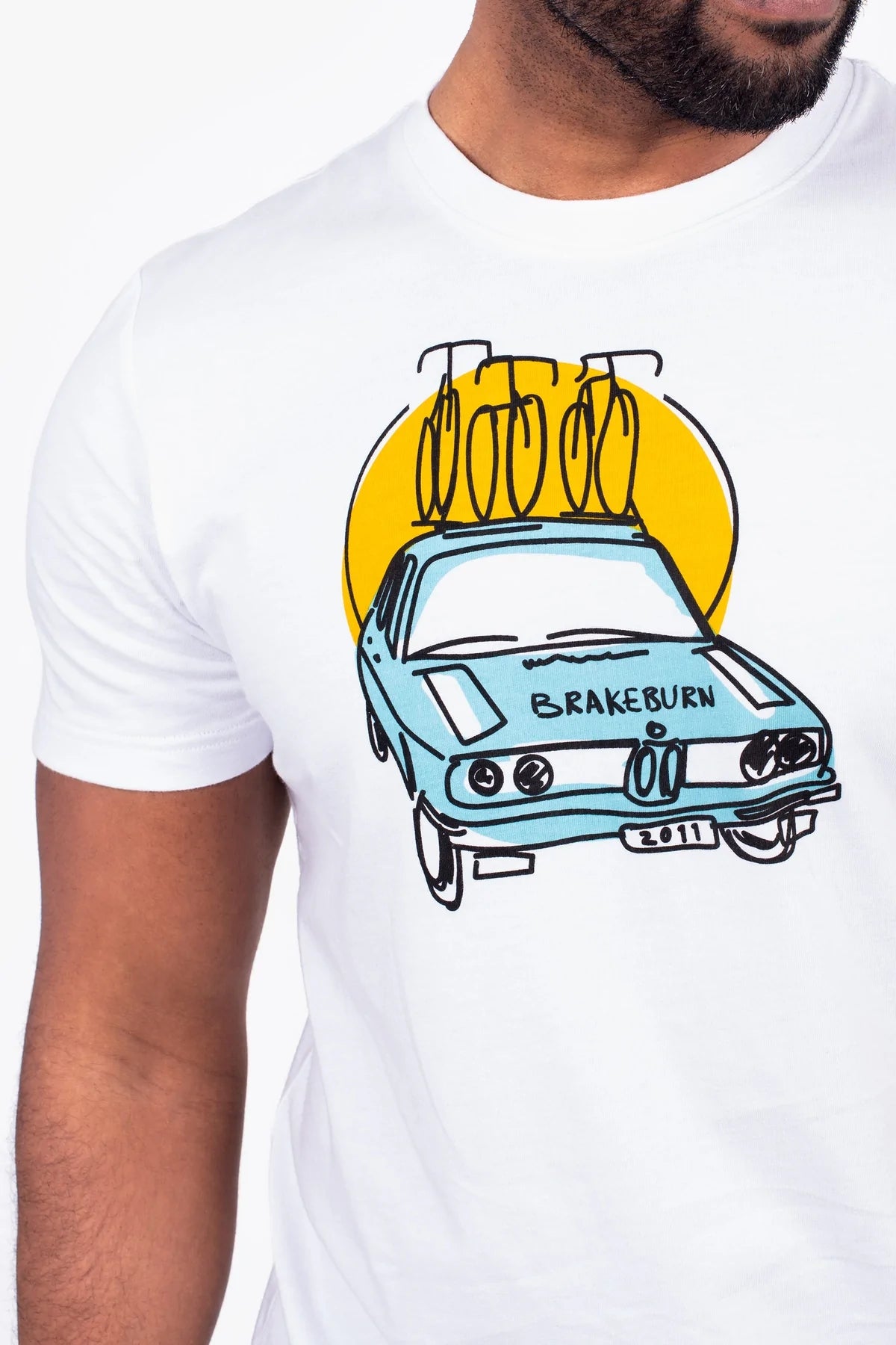 Brakeburn Mens Road Trip Tee - White
