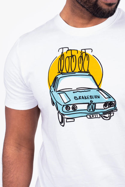 Brakeburn Mens Road Trip Tee - White
