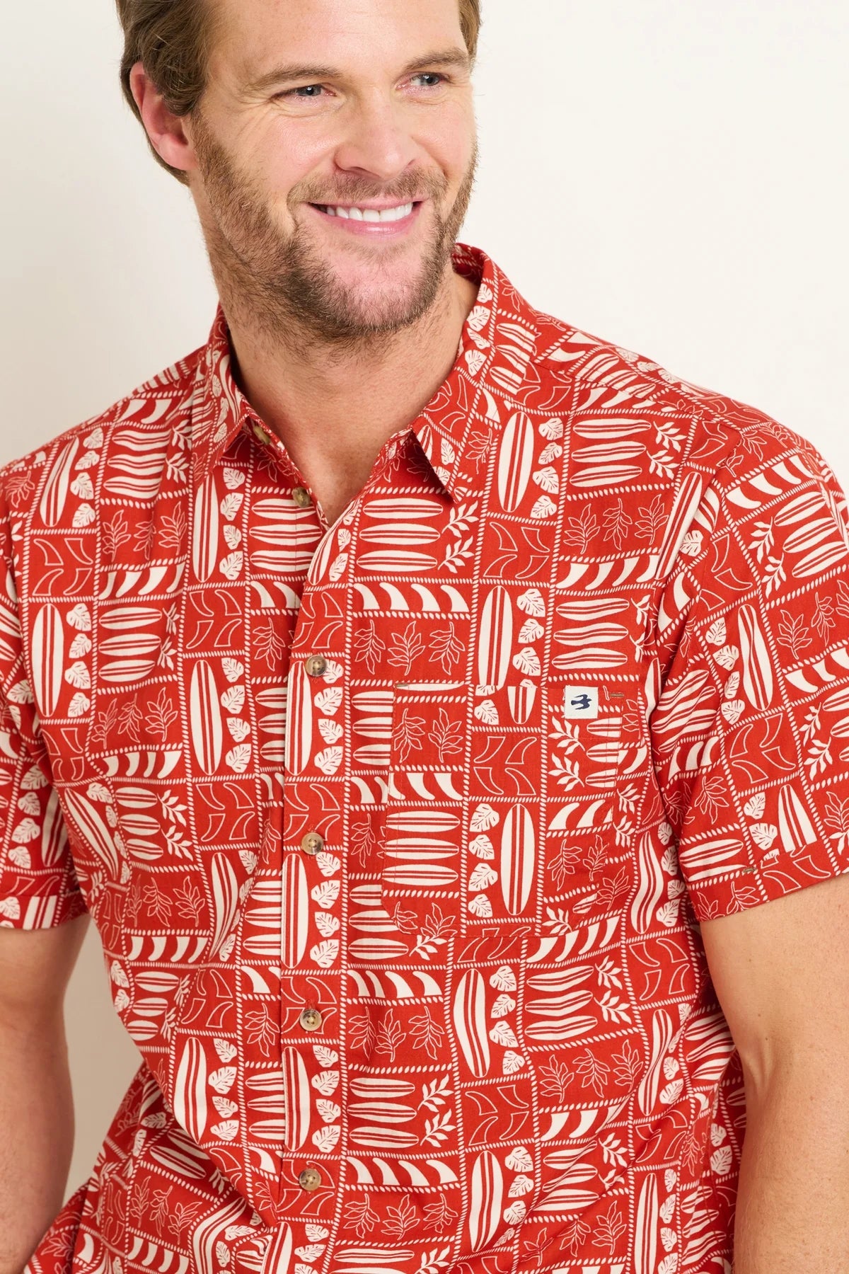 Brakeburn Mens Sclosa Shirt - Red