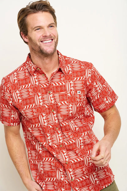 Brakeburn Mens Sclosa Shirt - Red