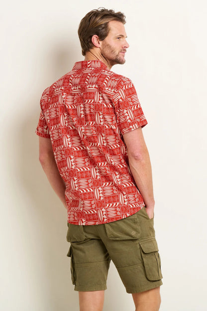 Brakeburn Mens Sclosa Shirt - Red